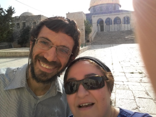 My wife and I on the Temple Mount, 2017-07-27